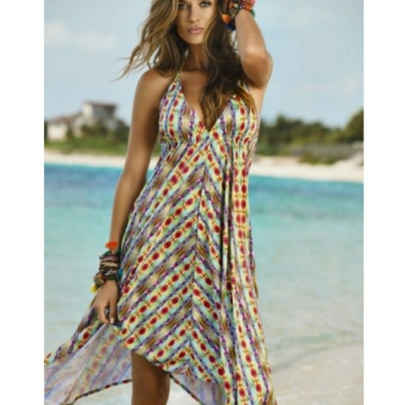 Pilyq Dresses & Skirts - PILYQ Halter Swim Dress Sz L